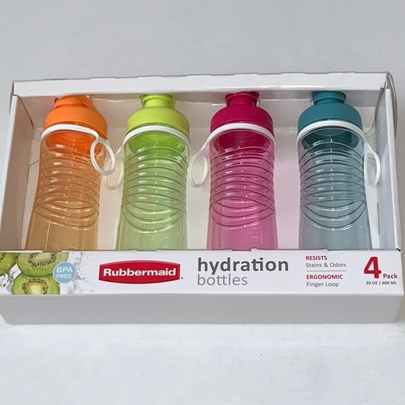 Rubbermaid, Kitchen, Nib Rubbermaid 4 Water Bottles Set Bpa Free Hydration  Bottles 2oz 4pk